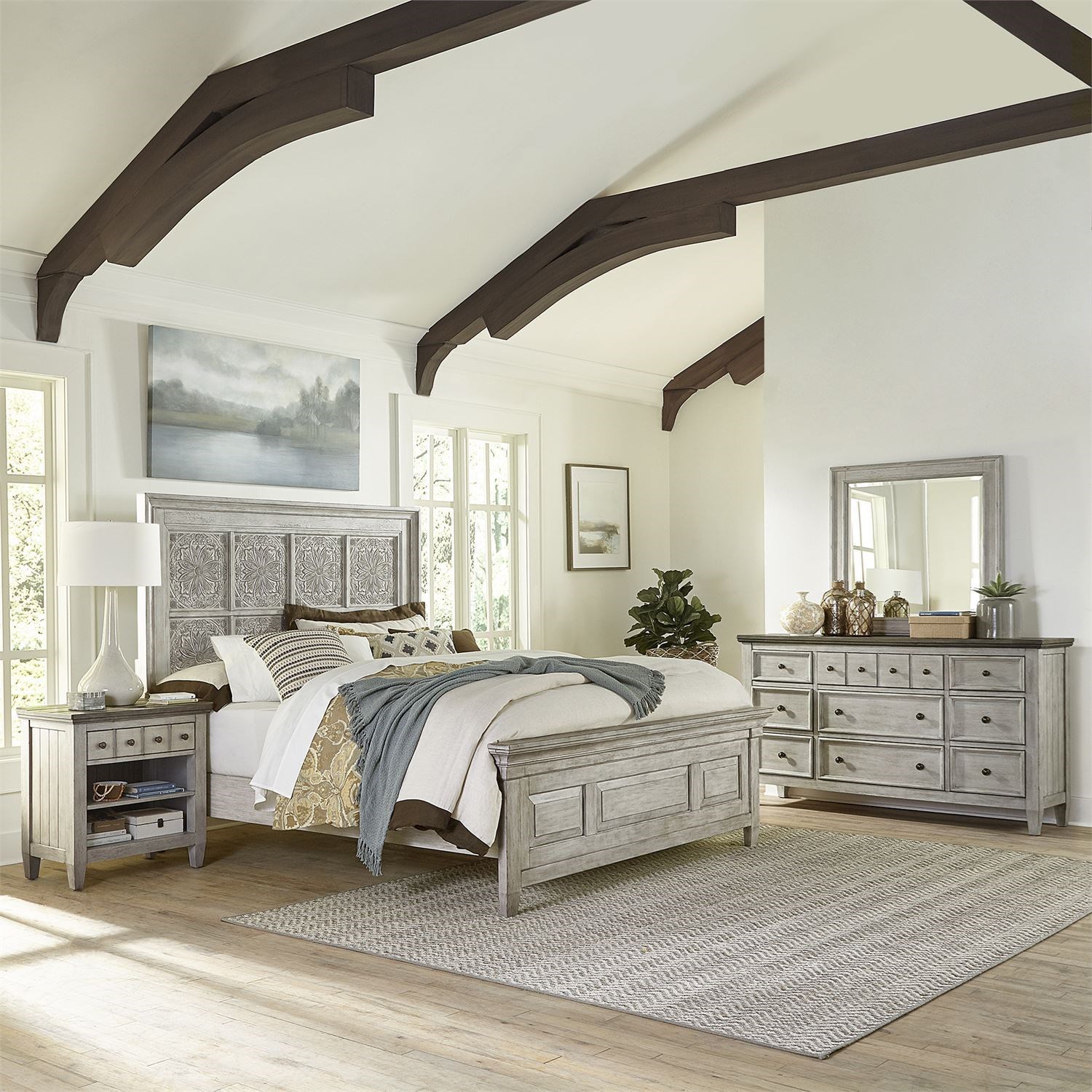 Libby Haven Queen Bedroom Group Walker's Furniture Bedroom Groups